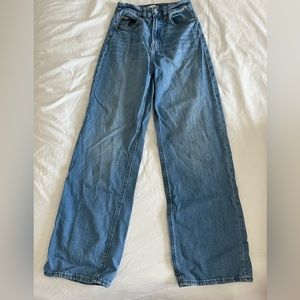 H and M High Rise Wide Jeans